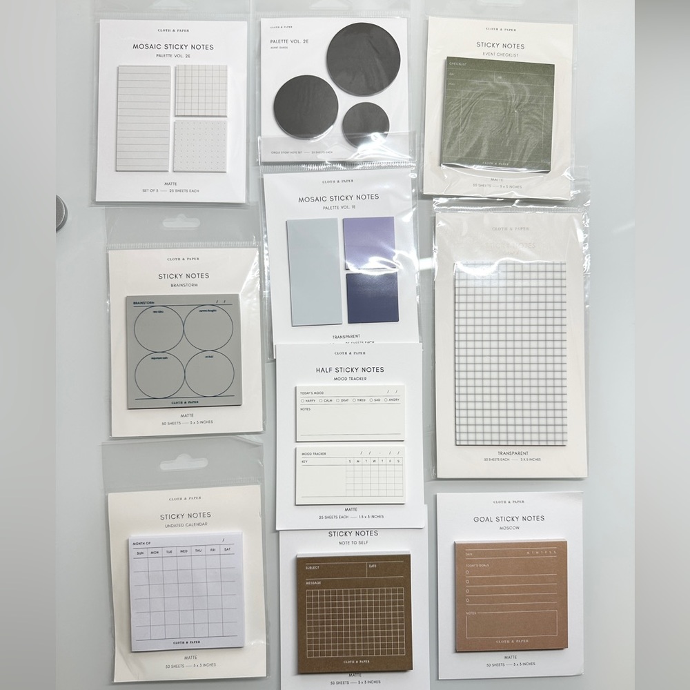 Cloth & Paper sticky note *LOT*
